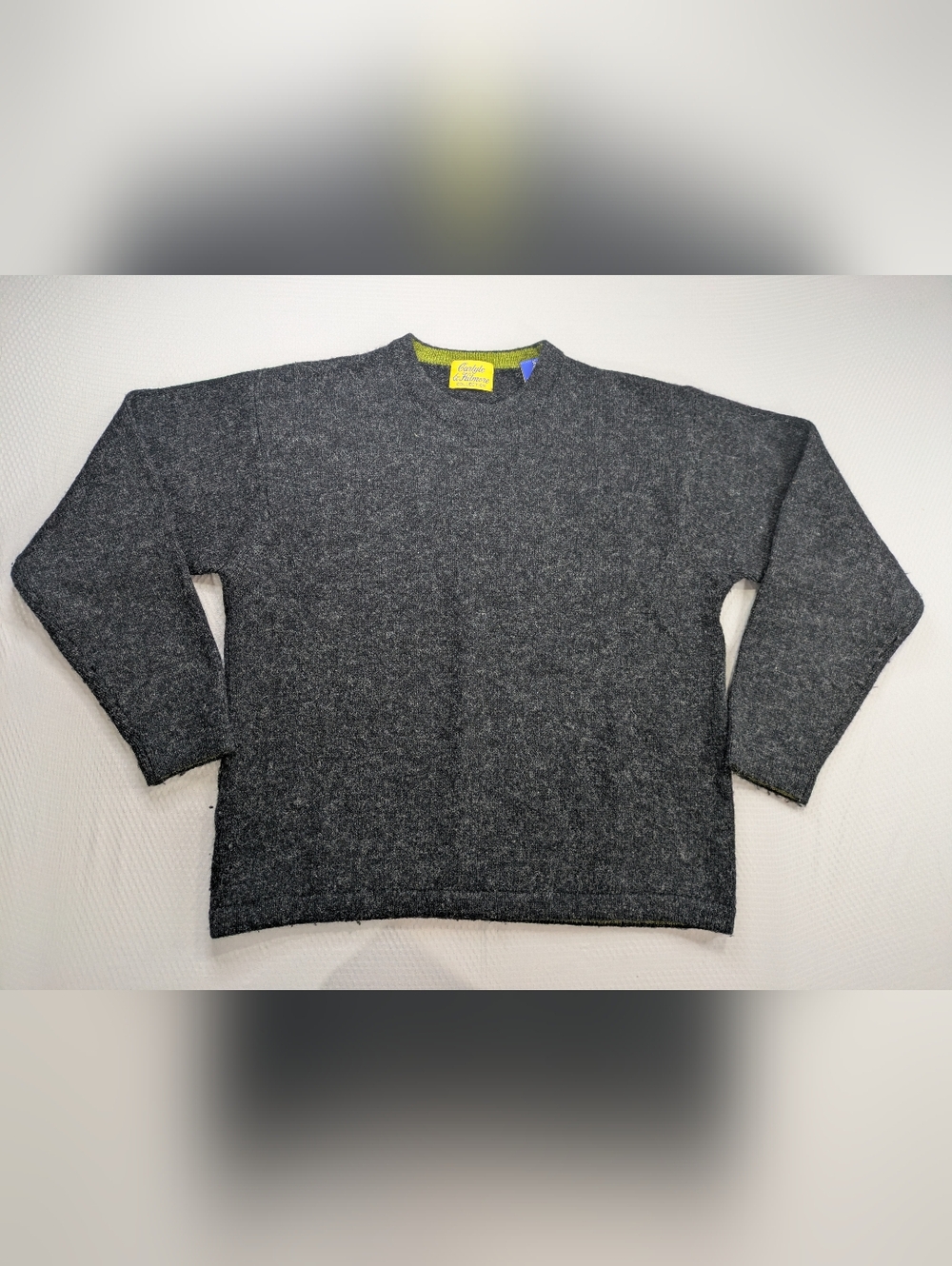 VTG Carlyle Kilmore Sweater Mens Small Gray 100% Virgin Wool Crewneck Pullover